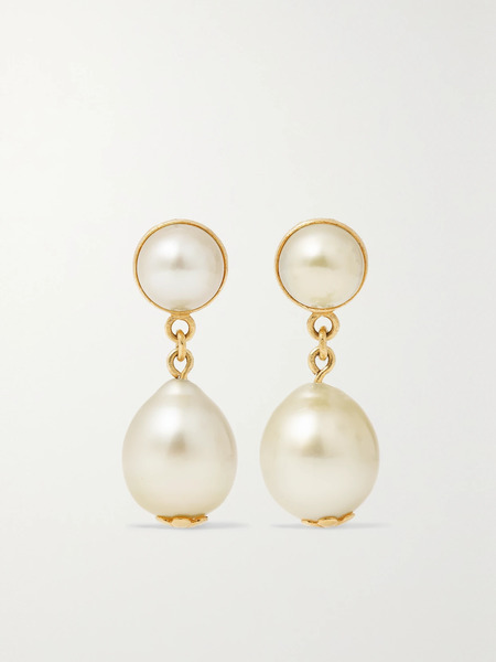  Pippa Small Pippa Small - 18-karat Gold Pearl Earrings - One Size 