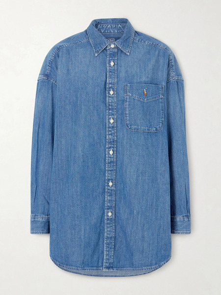  Polo Ralph Lauren Polo Ralph Lauren - Embroidered Denim Shirt - Mid Denim 