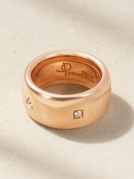  Pomellato Pomellato - Iconica Medium/large 18-karat Rose Gold Diamond Ring - 52 