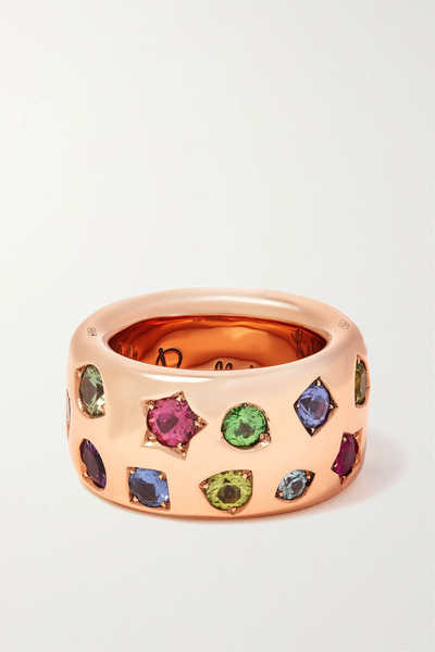  Pomellato Pomellato - Maxi Iconica 18-karat Rose Gold Multi-stone Ring - 50 