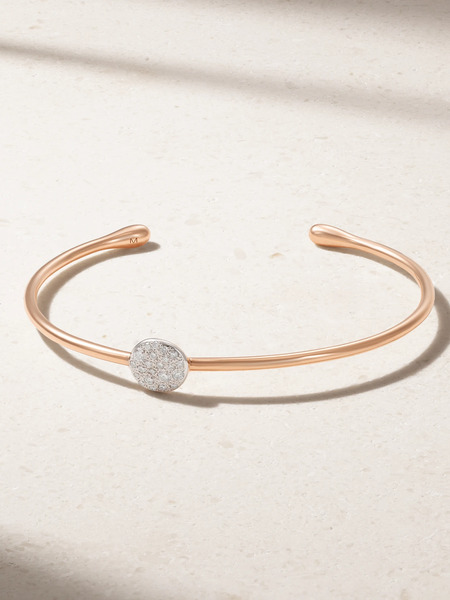  Pomellato Pomellato - Rhodium-plated 18-karat Rose Gold Diamond Cuff - L 