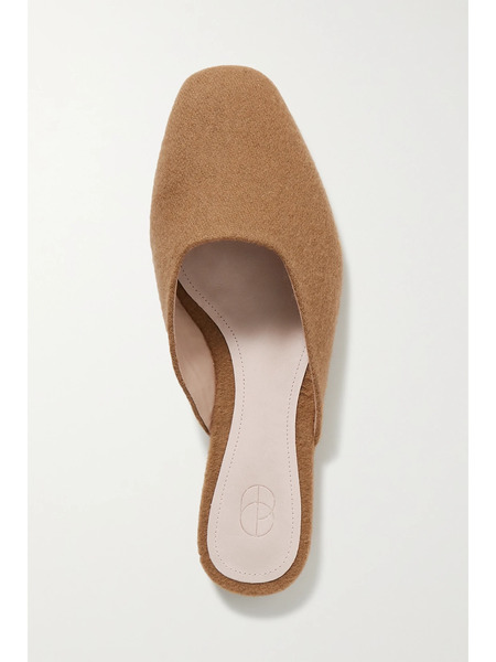  Porte & Paire Porte & Paire - Felt Slippers - Tan 