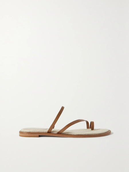  Porte & Paire Porte & Paire - Leather Sandals - Tan 