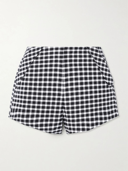  Posse Posse - Chiara Checked Cotton-blend Shorts - Black 