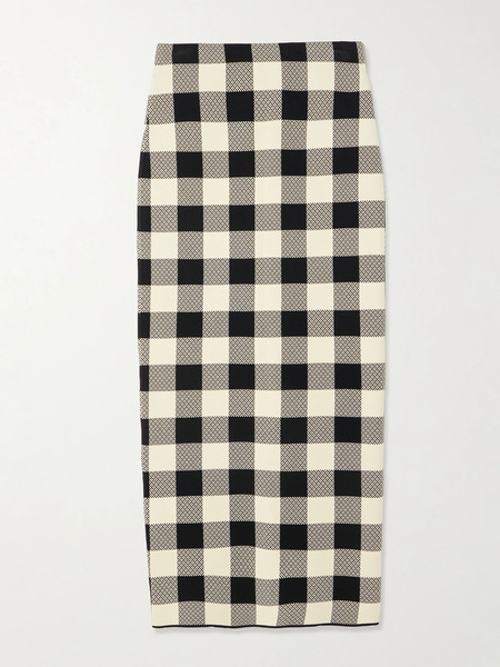 Posse Posse - Pippa Checked Jacquard-knit Maxi Skirt - Multi 