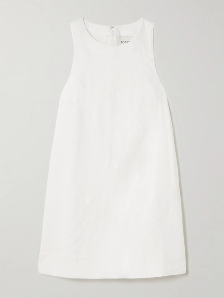  Posse Posse - Poppy Linen Mini Dress - Ivory 