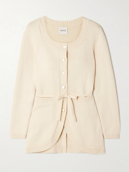  Posse Posse - Sabrina Belted Knitted Cardigan - Cream 