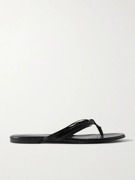  Proenza Schouler Proenza Schouler - Cable Leather Flip Flops - Black 