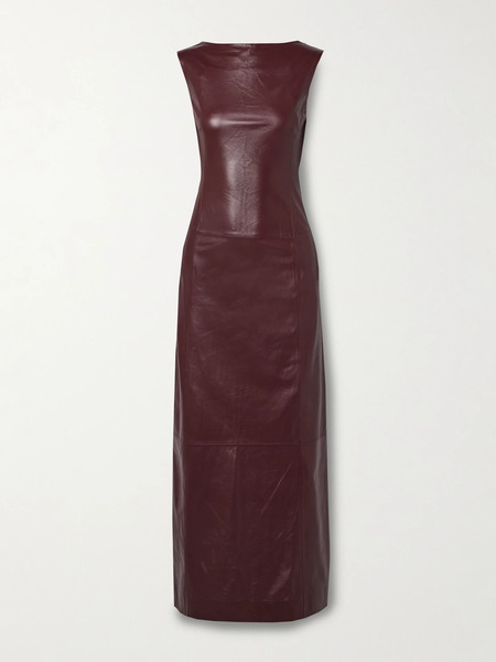  Proenza Schouler Proenza Schouler - Open-back Leather Midi Dress - Red 