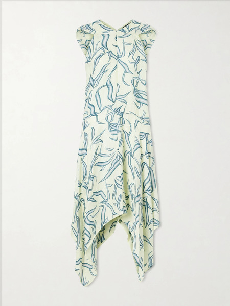  Proenza Schouler Proenza Schouler - Sybella Printed Linen And Silk-blend Maxi Dress - Yellow 