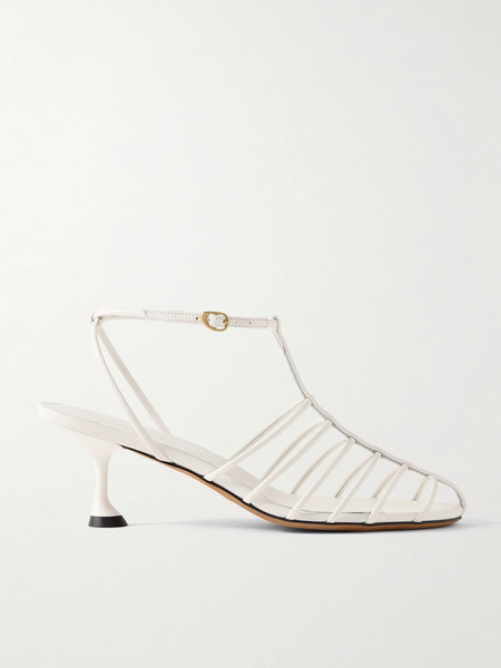  Proenza Schouler Proenza Schouler - Tee Cage Leather Sandals - White 