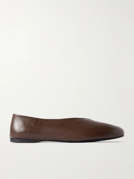  Proenza Schouler Proenza Schouler - Tee Leather Ballet Flats - Burgundy 