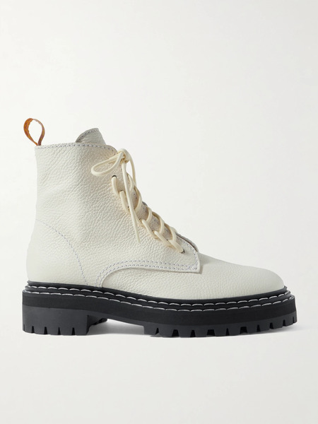  Proenza Schouler Proenza Schouler - Textured-leather Ankle Boots - White 