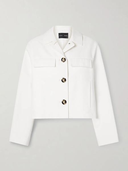  Proenza Schouler Proenza Schouler - Thelma Cotton And Linen-blend Jacket - White 