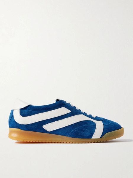  Proenza Schouler Proenza Schouler - Track Leather-trimmed Suede Sneakers - Blue 