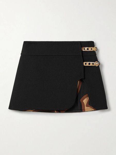  Pucci Pucci - Buckled Wool Mini Skirt - Black 