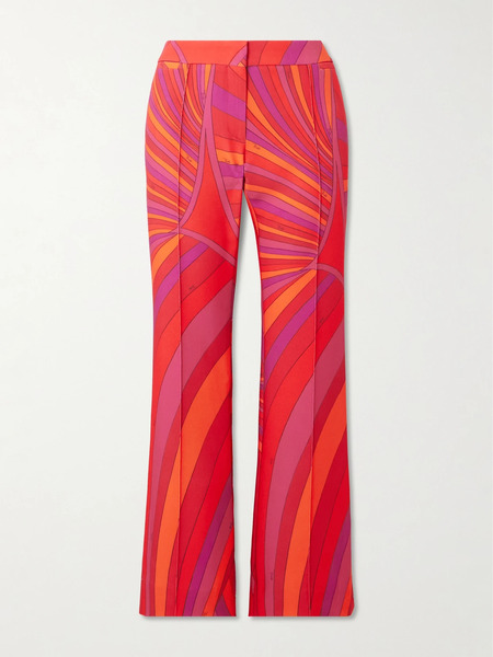  Pucci Pucci - Cropped Printed Cady Straight-leg Pants - Red 