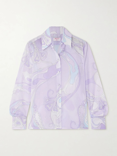  Pucci Pucci - Printed Cotton Shirt - Lavender 