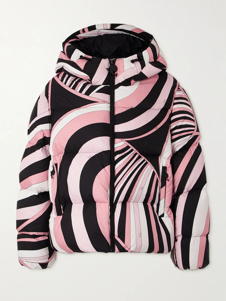  Pucci Pucci - Printed Quilted Shell Hooded Down Jacket - Pink 