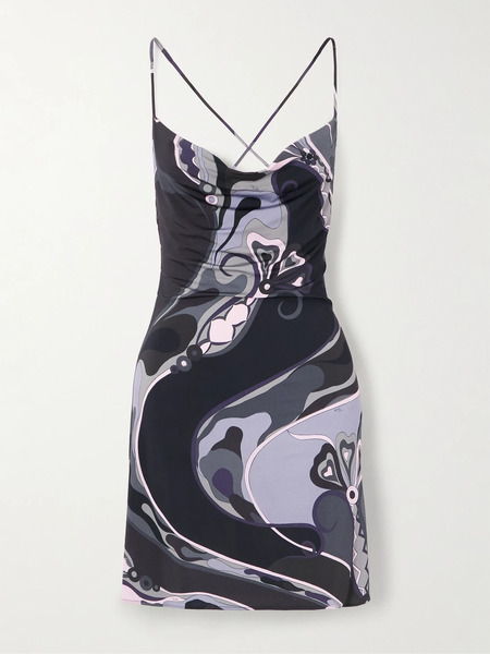  Pucci Pucci - Printed Satin-jersey Mini Dress - Multi 