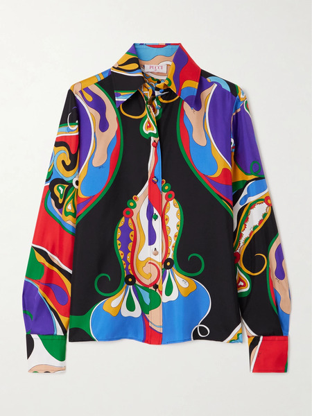  Pucci Pucci - Printed Silk-twill Shirt - Multi 
