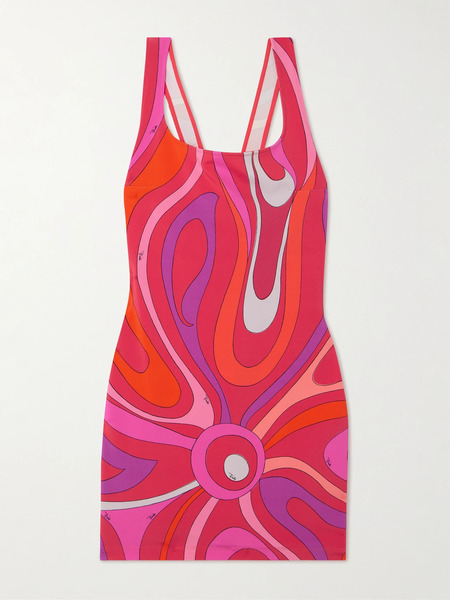  Pucci Pucci - Printed Stretch-jersey Mini Dress - Fuchsia 
