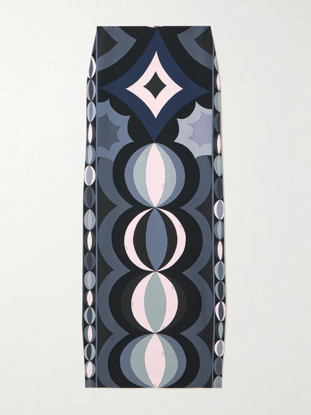  Pucci Pucci - Printed Stretch-scuba Maxi Skirt - Blue 