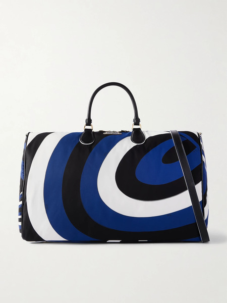 Pucci Pucci - Striped Printed Shell Weekend Bag - Navy 