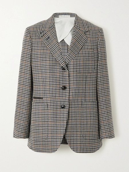  Purdey Purdey - Leather-trimmed Wool And Cashmere-blend Tweed Blazer - Brown 