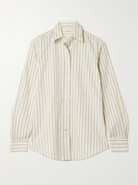 Purdey Purdey - Striped Cotton And Silk-blend Shirt - White 