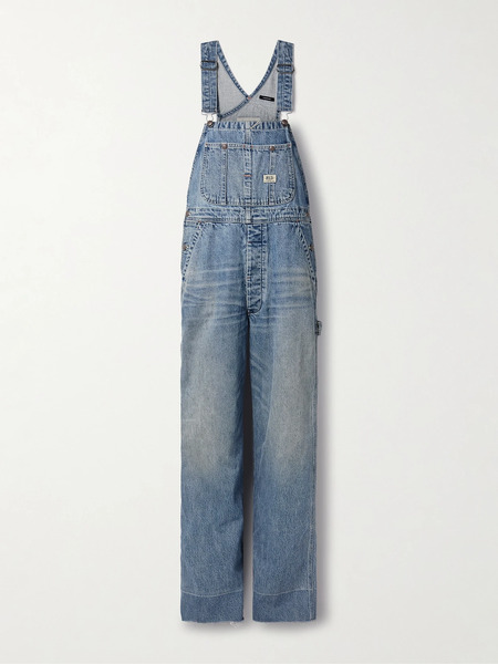  R13 R13 - D'arcy Frayed Denim Overalls - Light Denim 