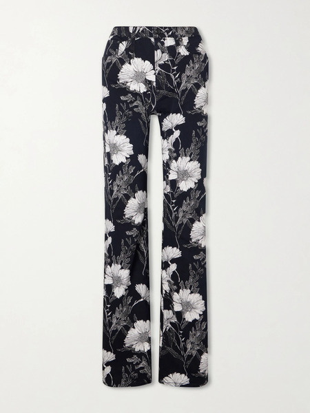  R13 R13 - Jane Floral-print Mid-rise Straight-leg Jeans - Black 
