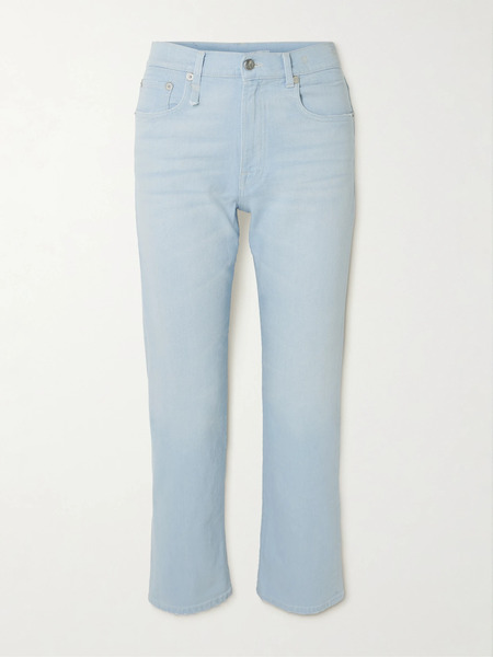  R13 R13 - Romeo Cropped High-rise Slim-leg Jeans - Light Denim 