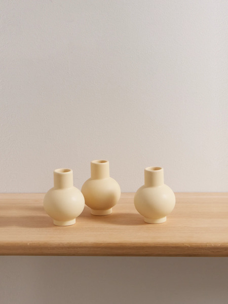  Raawii Raawii - Strøm Mini Set Of Three Earthenware Vase - Beige 