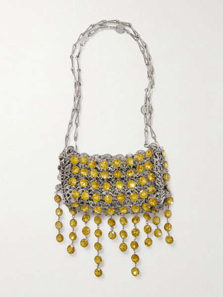  Rabanne Rabanne - 1969 Nano Crystal-embellished Chainmail Shoulder Bag - Gold 