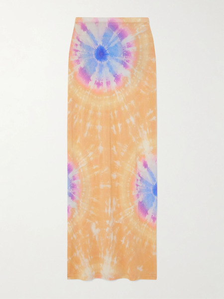  Rabanne Rabanne - Second Skin Tie-dyed Stretch-jersey Maxi Skirt - Multi 