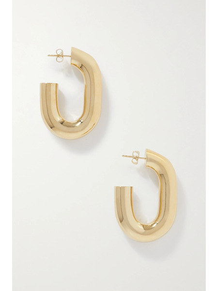  Rabanne Rabanne - Xl Link Gold-tone Hoop Earrings - One Size 