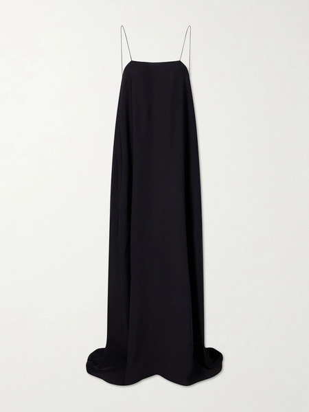  Ralph Lauren Collection Ralph Lauren Collection - Erickson Satin Maxi Dress - Black 