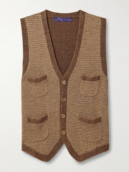  Ralph Lauren Collection Ralph Lauren Collection - Linen And Silk-blend Vest - Tan 