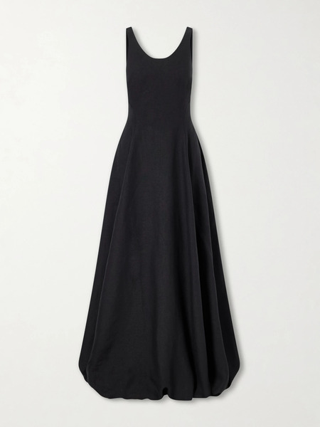  Ralph Lauren Collection Ralph Lauren Collection - Lyndy Linen Maxi Dress - Black 
