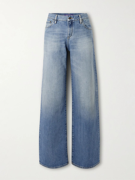  Ralph Lauren Collection Ralph Lauren Collection - Mid-rise Wide-leg Jeans - Mid Denim 