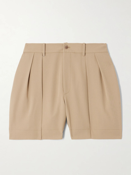  Ralph Lauren Collection Ralph Lauren Collection - Sherri Pleated Wool Shorts - Beige 