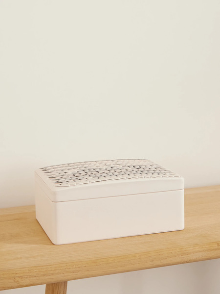  Ralph Lauren Home Ralph Lauren Home - Adrienne Leather Box - Cream 