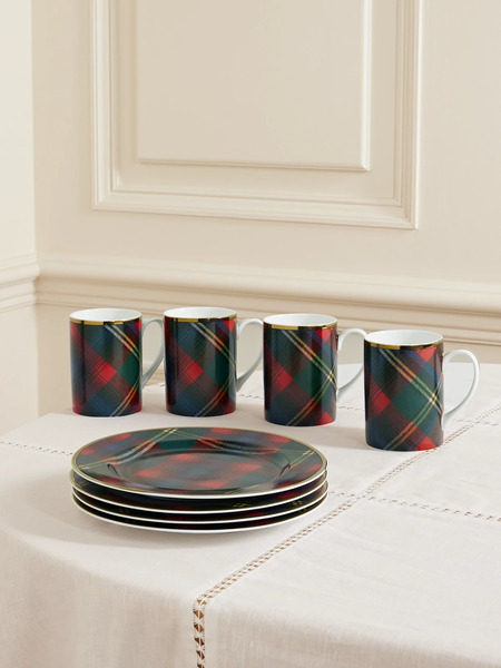 Ralph Lauren Home Ralph Lauren Home - Alexander Gold-tone Printed Porcelain Gift Set - Green 
