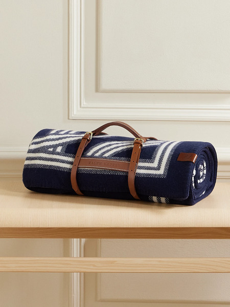 Ralph Lauren Home Ralph Lauren Home - Berken Merino Wool And Cashmere-blend Jacquard Blanket - Blue 