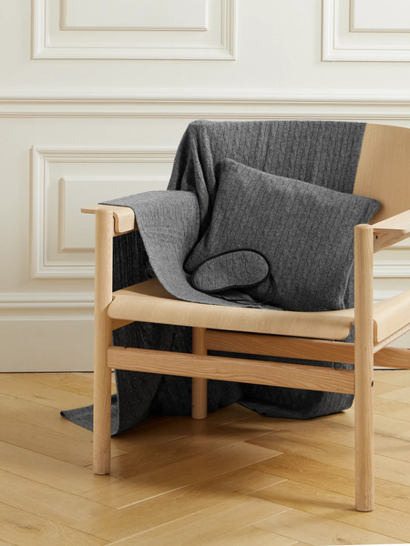  Ralph Lauren Home Ralph Lauren Home - Cable-knit Cashmere Travel Set - Gray 