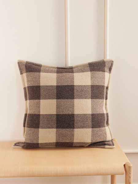  Ralph Lauren Home Ralph Lauren Home - Joshua Checked Wool Cushion - Charcoal 