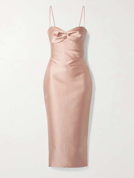  Rasario Rasario - Duchesse-satin Midi Dress - Blush 