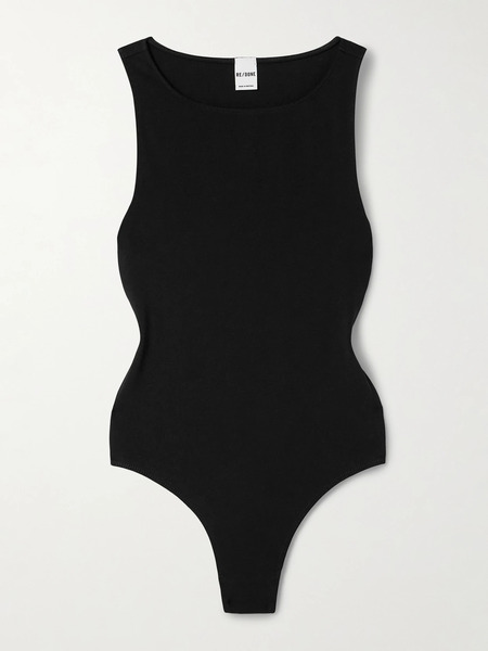  Re/done Re/done - Cotton-blend Jersey Bodysuit - Black 
