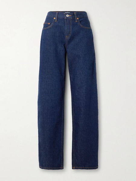  Re/done Re/done - High-rise Tapered Jeans - Dark Denim 